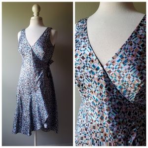 Shoshanna Silk Wrap Dress Midi